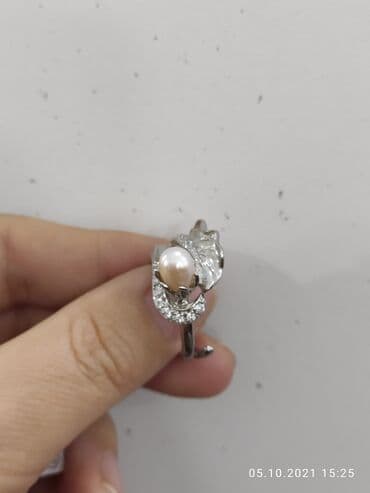 эксклюзивные свадебные пригласительные: Италия Эксклюзив Кольцо с жемчугом Цена 2500сом Серебро пробы 925 — 3