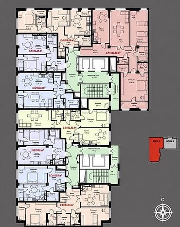 манас квартиры: Строится, Элитка, 2 комнаты, 88 м² — 3
