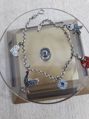 украшение шампанского для свадьбы: Браслет, Проба 925, Женские, Б/у — 3