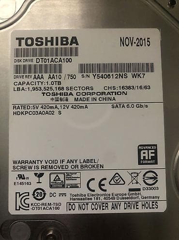 agm mobile: Накопитель для ПК, Новый, Toshiba, HDD, 1 ТБ, 3.5", Для ПК — 2