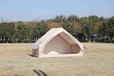 спорт: Просторная кемпинговая палатка-тент типа «домик» (бежевая) размеры — 6