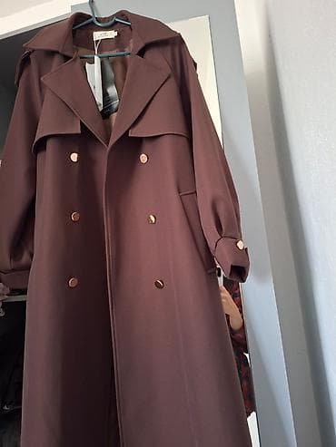 second hand: Плащ, Тренчкот, Двубортная модель, L — 3