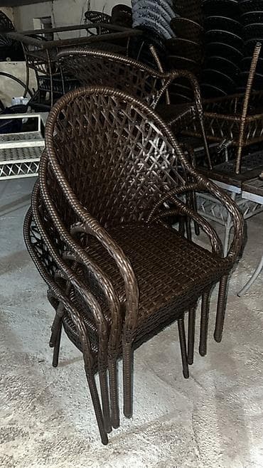 Текчелер, стеллаждар, секичелүү койгучтар: Бакча эмерек комплекти, Креслолор, Ротанг — 9