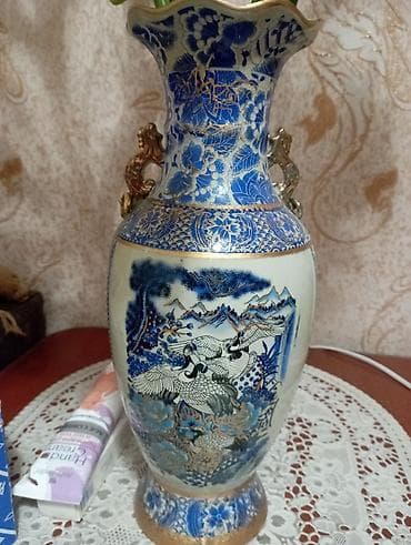 декор текстура: Керамическая ваза с росписью - Материал: керамика. - Цвет основы — 6