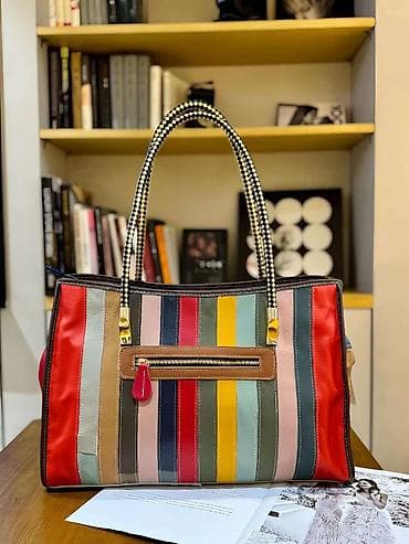 сумки женские оптом: Большая женская сумка-шоппер с ярким пэчворк-дизайном - Формат — 2