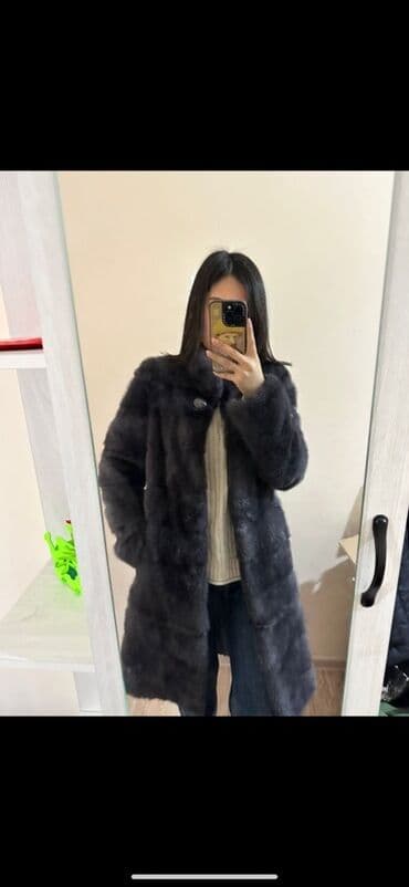 шуба кроликовая: Шуба, Норка, Длинная модель, Турция, S, M — 2