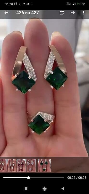 свадебные платья от производителя: Набор украшений, Проба 925, Женские, Новый — 1