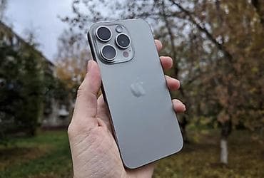 IPhone 15 Pro Max, Б/у, 512 ГБ, Natural Titanium, Кабель, 100 %