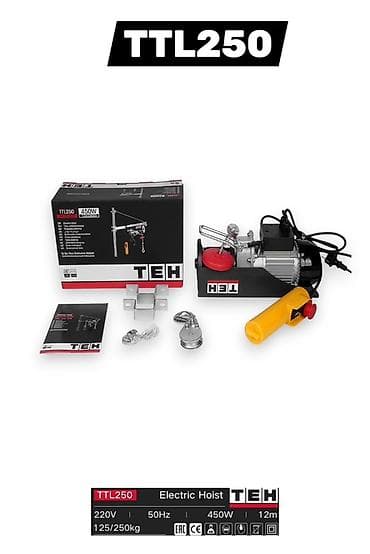 стопила: Электрическая таль TEH TTL — компактная лебёдка с пультом управления — 1