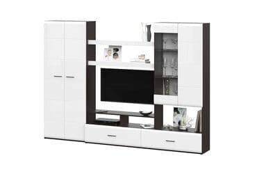 стенка и горка: Гарнитур для зала, Новый, Тумба под ТВ, Шкаф, МДФ, Бесплатная доставка, цвет - Бежевый — 6