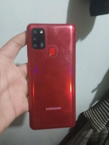 Samsung Galaxy A21S, Б/у, 32 ГБ, цвет - Красный, 2 SIM