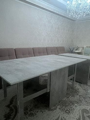 Стол трансформер Для кухни, Стол-книжка, цвет - Серый