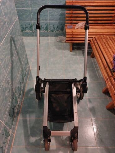 коляска prego: Коляска, цвет - Фиолетовый, Б/у — 2