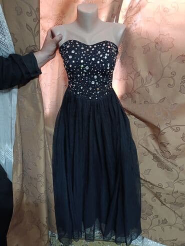 Вечернее платье, Пышное, Без рукавов, XS