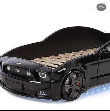 Балдар эмереги: Детская кровать-автомобиль, стиль спорт-купе, черный глянец — 4