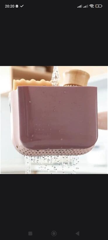 шкаф навесной для кухни: Складная сливная корзина для кухни Крепление: присоски. Новая! — 3