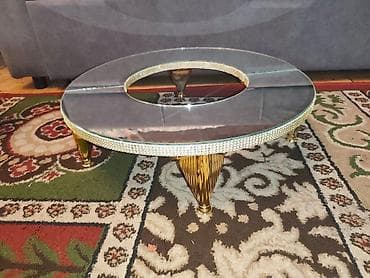 белый мрамор: Стол трансформер Для зала, Другая конструкция, цвет - Золотой — 1