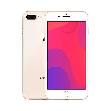 IPhone 8 Plus, Б/у, 64 ГБ, Золотой, Защитное стекло, Чехол, Кабель, 100 %