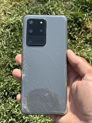 Samsung Galaxy S20 Ultra, Б/у, 128 ГБ, цвет - Серый, 2 SIM