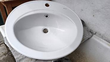 Раковина для ванной, Особенности: Глянцевое, Овальная форма, Материал: Керамика — 1