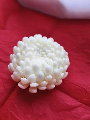 форма на 9 мая: Декоративные свечи в форме пионов Нежно-розовая и молочно-белая — 2