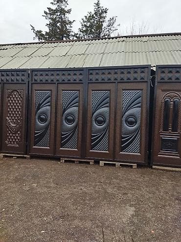 south gate: Варота варота варота навес решотка топчаны оградки дверь и другие — 2