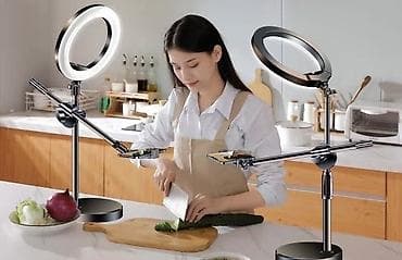 sigma 50: Кольцевая светодиодная лампа для съемки с держателями смартфона и — 1