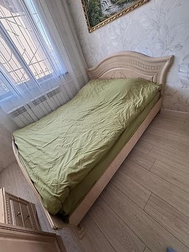 цена спального гарнитура: Спальный гарнитур, Б/у, Двуспальная кровать, Шкаф, Комод, Самовывоз — 4