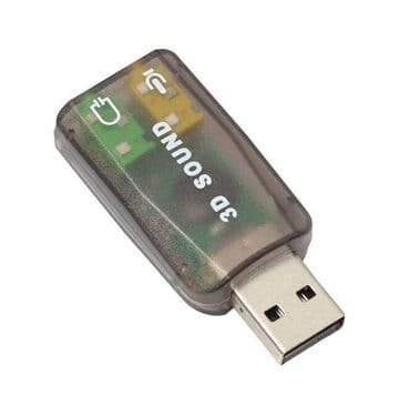 стерео наушники для компьютера: Звуковая карта USB для компьютера или ноутбука. 3D sound (AC-3) — 3