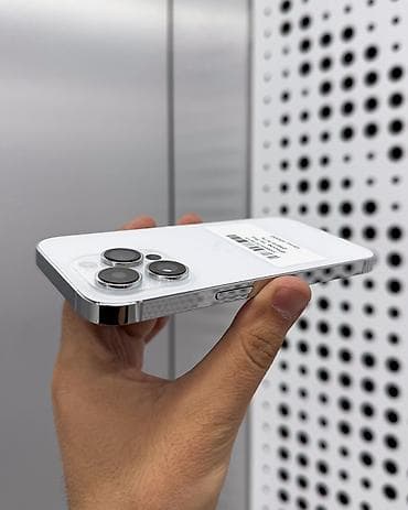 карейский айфон: IPhone 14 Pro, Б/у, 256 ГБ, Белый, Защитное стекло, Чехол, Коробка, В рассрочку, 87 % — 5