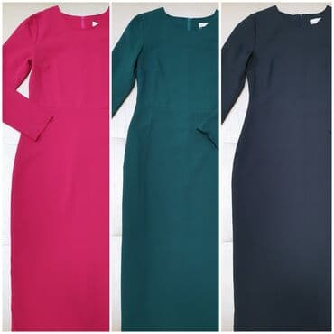 длинные платья с рукавами для полных: Новые базовые платья, размеры S, M Все цвета на фото ОСТАЛИСЬ ТОЛЬКО — 1