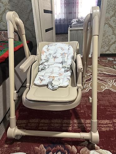 Дом и сад: Детский шезлонг, Качалка, Пластик, цвет - Бежевый — 1