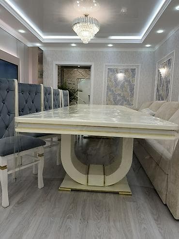 dinner table: Стол для зала, Б/у, Не раскладной, Прямоугольный — 5