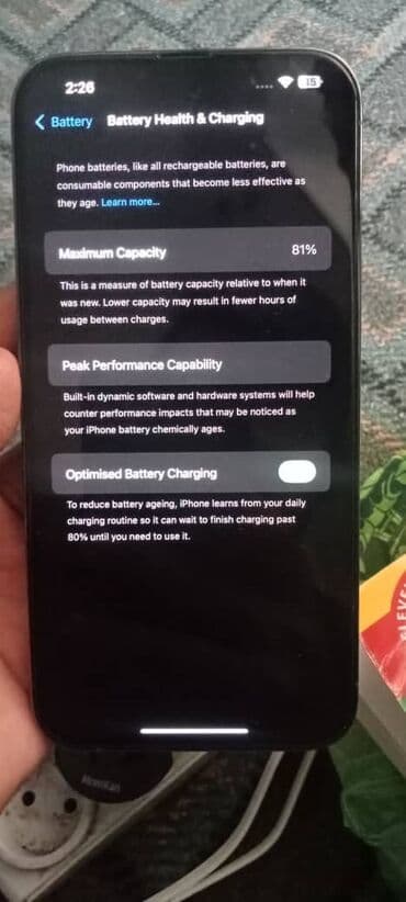 каракол телефон айфон: IPhone 13 Pro Max, Колдонулган, 256 ГБ, Sierra Blue, Куту, 81 % — 3