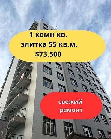 46: 1 комната, 55 м², Джал-15 Элитка, 5 этаж, Дизайнерский ремонт — 1