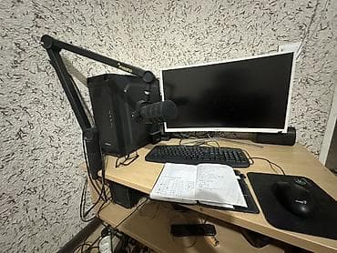 Техника и электроника: Динамический микрофон RØDE PodMic + настольный рычажный держатель — 3