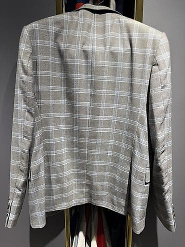 бек абад: Пиджак, Классическая модель, Шерсть, В клетку, Турция, M — 2