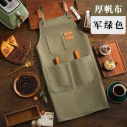 фартук на заказ: Джинсовый плотный фартук для официанта, парикмахера, продавца — 5