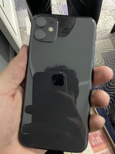 aplle x: IPhone 11, Б/у, 128 ГБ, Черный, 74 % — 1