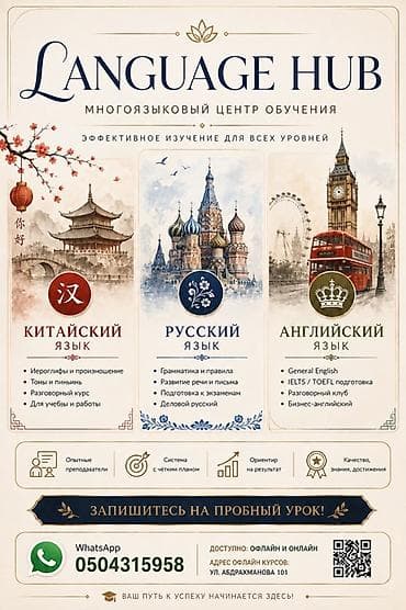 учёба: Курсы китайского языка, Онлайн, Бесплатное пробное занятие — 1