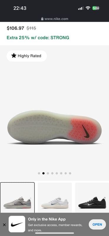 найк лунар: Мужские кроссовки, 42, Nike, Новый, цвет - Серый, Самовывоз, Платная доставка — 6