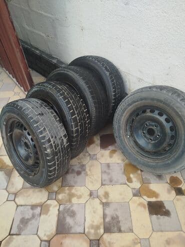 меняю на 14: Колеса в сборе 195 / 65 / R 15, Зима, Комплект, Легковые, Железные, отверстий - 5 — 2