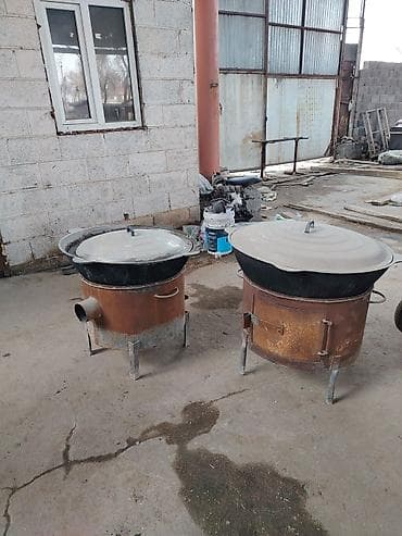 Печи и комплектующие: Очок 4000 мин сом казан 6000 мин сом казан 40л 60л 80л бар — 2