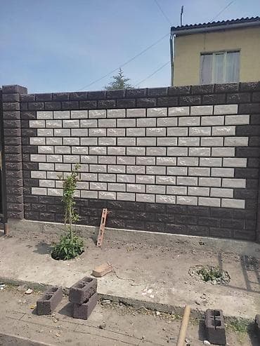 Заборы из пескоблока, Установка at lalafo.kg Заборы из пескоблока, Установка