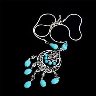 чачы casio: Колье в этническом стиле с натуральными камнями металл - сплав цинка — 3