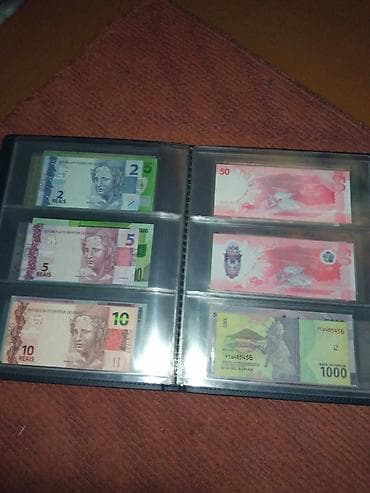 сувенирные деньги: Коллекционный альбом с иностранными банкнотами 63 банкноты+ альбом - — 9
