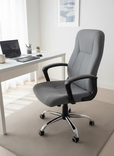 б у офисный мебель: Офисное кресло, Б/у, С колесиками, цвет - Серый, Рогожка, Самовывоз, Платная доставка — 1