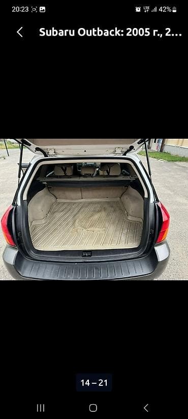 Унаа сатуу: Subaru Outback: 2005 г., 2.5 л, Автомат, Бензин, Универсал — 6