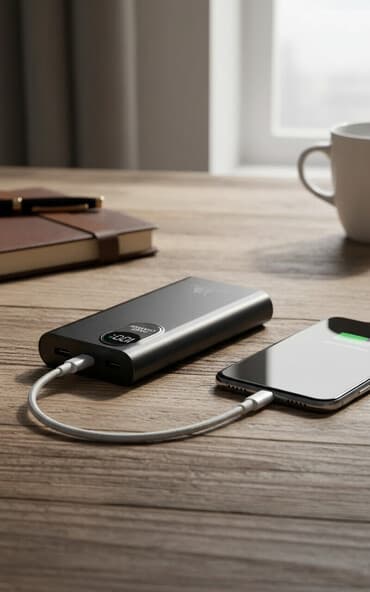 Портативный аккумулятор Пауэрбанк, Повербанк (Power Bank) 20000 мА·ч с