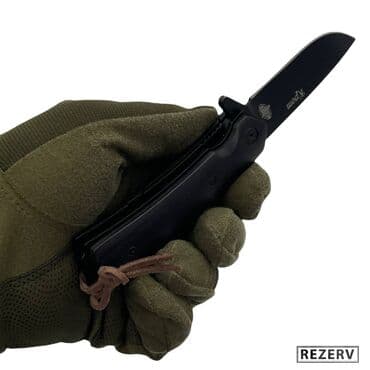 купить охотничий нож: Складной нож Крот от Витязь сталь 65х13 черный Охота и рыбалка! — 5